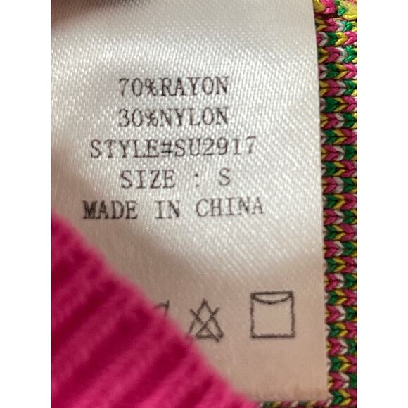 Women's Multicolor Printed Sleeveless Crop Tank Top & Mini Shorts Matching Set S - Picture 6 of 6